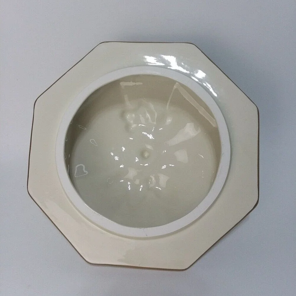 Fitz and Floyd Soup Tureen Snowy Woods Covered Dish Holiday Decor Octagon‎